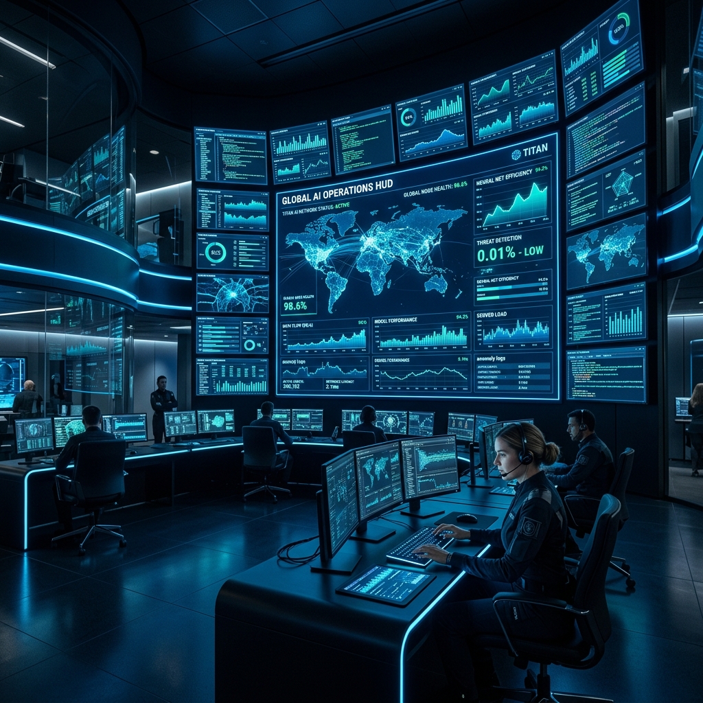 Enterprise AI Command Center HUD